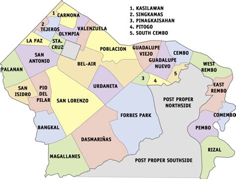 makati city map with barangays
